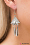 Paparazzi "Desert Star - Silver" earring Paparazzi Jewelry