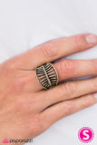 Paparazzi "Diamond Corsets - Brass" ring Paparazzi Jewelry