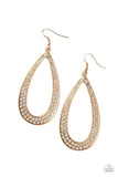 Paparazzi "Diamond Distraction" Gold Earrings Paparazzi Jewelry