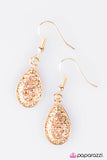 Paparazzi "Dinner for Two - Gold" earring Paparazzi Jewelry