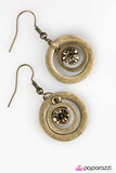 Paparazzi "Dinner On The Moon - Brass" earring Paparazzi Jewelry