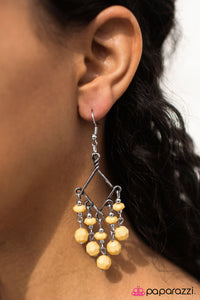 Paparazzi "Dipped in Decadence - Yellow" earring Paparazzi Jewelry