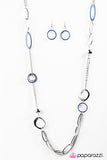 Paparazzi "DISC Factor" Blue Necklace & Earring Set Paparazzi Jewelry