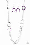 Paparazzi "DISC Factor" Purple Necklace & Earring Set Paparazzi Jewelry
