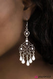 Paparazzi "Diva Decadence" White Earrings Paparazzi Jewelry