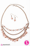 Paparazzi "Diva Dramatics" Copper Necklace & Earring Set Paparazzi Jewelry