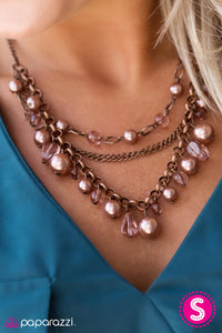 Paparazzi "Diva Dramatics" Copper Necklace & Earring Set Paparazzi Jewelry
