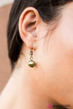 Paparazzi "Diva Dramatics" Brass Necklace & Earring Set Paparazzi Jewelry