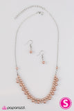 Paparazzi VINTAGE VAULT REPO "Divine Beauty" Brown Necklace & Earring Set Paparazzi Jewelry