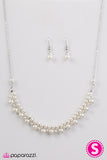 Paparazzi "Divine Beauty" White Necklace & Earring Set Paparazzi Jewelry