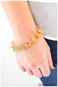 Paparazzi "Divinely Divine" Yellow Bracelet Paparazzi Jewelry