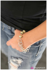 Paparazzi "Divinely Divine" Green Bracelet Paparazzi Jewelry