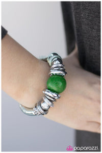 Paparazzi "Do As The Romans Do..." Green Bracelet Paparazzi Jewelry