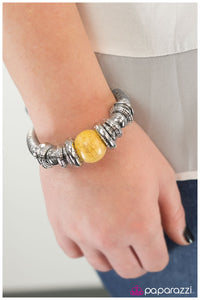 Paparazzi "Do As The Romans Do..." Yellow Bracelet Paparazzi Jewelry