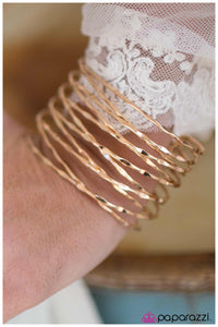 Paparazzi "Do I Ever Cross Your Mind?" Gold Bracelet Paparazzi Jewelry