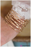 Paparazzi "Do I Ever Cross Your Mind?" Gold Bracelet Paparazzi Jewelry