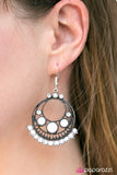 Paparazzi "Dont Give A GLAM" White Earrings Paparazzi Jewelry
