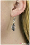 Paparazzi "Dont LEAF Me Hanging" Silver Necklace & Earring Set Paparazzi Jewelry