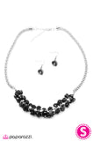 Paparazzi "Dont Make Me Blush" Black Necklace & Earring Set Paparazzi Jewelry