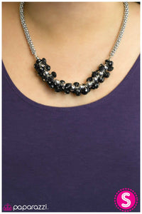 Paparazzi "Dont Make Me Blush" Black Necklace & Earring Set Paparazzi Jewelry