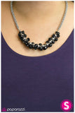 Paparazzi "Dont Make Me Blush" Black Necklace & Earring Set Paparazzi Jewelry