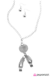 Paparazzi "Dont MESH With Me!" Silver Necklace & Earring Set Paparazzi Jewelry