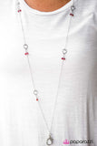 Paparazzi "Dont Mess With Cupid" Red Lanyard Necklace & Earring Set Paparazzi Jewelry