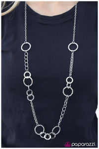 Paparazzi "Dont METAL In My Affairs!" Silver Necklace & Earring Set Paparazzi Jewelry