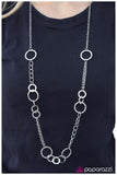 Paparazzi "Dont METAL In My Affairs!" Silver Necklace & Earring Set Paparazzi Jewelry