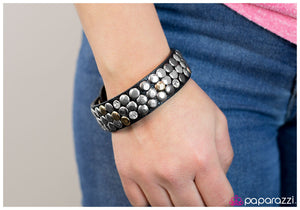 Paparazzi "Dont Step On A Crack..." Black Wrap Bracelet Paparazzi Jewelry