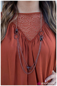 Paparazzi "Dont Wanna Miss A Thing" Copper Necklace & Earring Set Paparazzi Jewelry