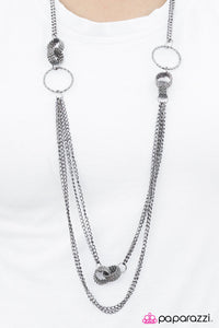 Paparazzi "Dont Wanna Miss A Thing" Black Necklace & Earring Set Paparazzi Jewelry