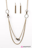 Paparazzi "Dont Wanna Miss A Thing" Brass Necklace & Earring Set Paparazzi Jewelry