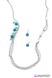 Paparazzi "Dont Waste Your Time" Blue Necklace & Earring Set Paparazzi Jewelry