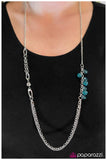 Paparazzi "Dont Waste Your Time" Blue Necklace & Earring Set Paparazzi Jewelry