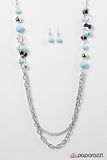 Paparazzi "Dont Worry, BEACH Happy" Blue Necklace & Earring Set Paparazzi Jewelry