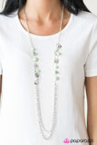 Paparazzi "Dont Worry, BEACH Happy" Green Necklace & Earring Set Paparazzi Jewelry