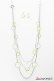 Paparazzi "Do The HULA HOOP - Green" necklace Paparazzi Jewelry