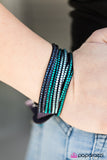 Paparazzi "Do The Hustle" Blue Wrap Bracelet Paparazzi Jewelry