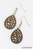 Paparazzi "Double Date" Brass Earrings Paparazzi Jewelry