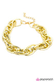 Paparazzi "Doubled Over" Gold Bracelet Paparazzi Jewelry