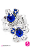 Paparazzi "Double Down - Blue" ring Paparazzi Jewelry