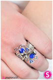 Paparazzi "Double Down - Blue" ring Paparazzi Jewelry