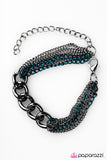 Paparazzi "Double Play - Blue" bracelet Paparazzi Jewelry