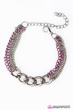 Paparazzi "Double Play - Purple" bracelet Paparazzi Jewelry