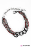 Paparazzi "Double Play - Red" bracelet Paparazzi Jewelry