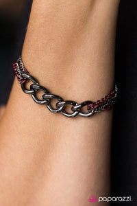 Paparazzi "Double Play - Red" bracelet Paparazzi Jewelry