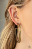 Paparazzi "Double The Bling" Brass Earrings Paparazzi Jewelry