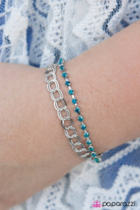 Paparazzi "Double Time" Blue Bracelet Paparazzi Jewelry