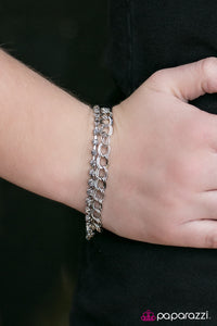 Paparazzi "Double Time" Silver Bracelet Paparazzi Jewelry